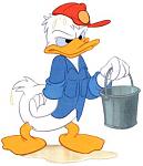 Donald Duck wet